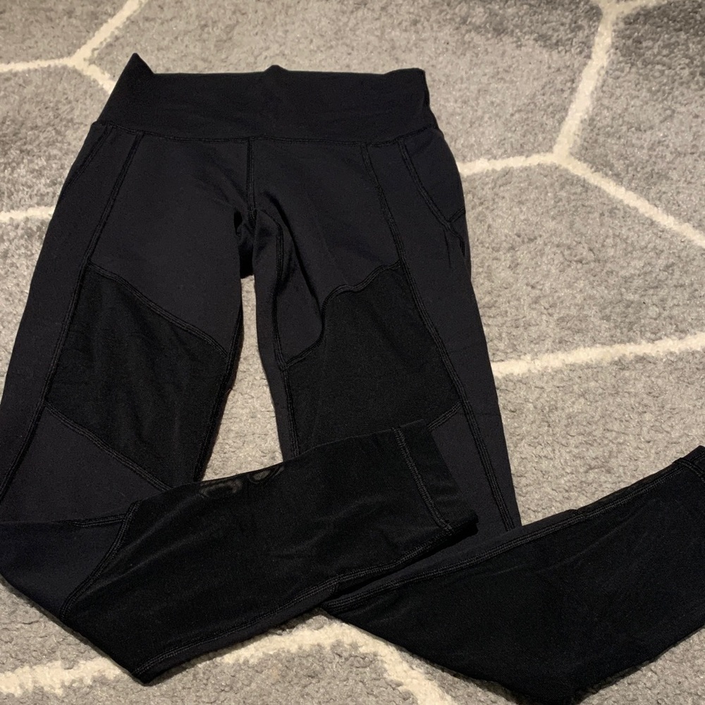 TNA Black Leggings with mesh